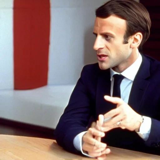 Image similar to Jungle growing on the hair of Emmanuel Macron in American Psycho (1999)