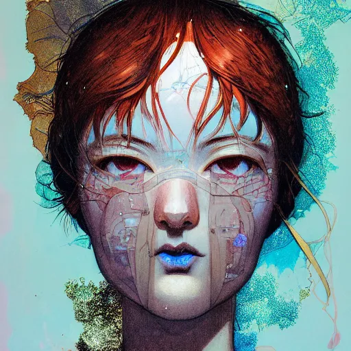 Image similar to prompt : city scavenger portrait soft light painted by james jean and katsuhiro otomo and erik jones, inspired by akira anime, smooth face feature, intricate oil painting, high detail illustration, sharp high detail, manga and anime 1 9 9 9