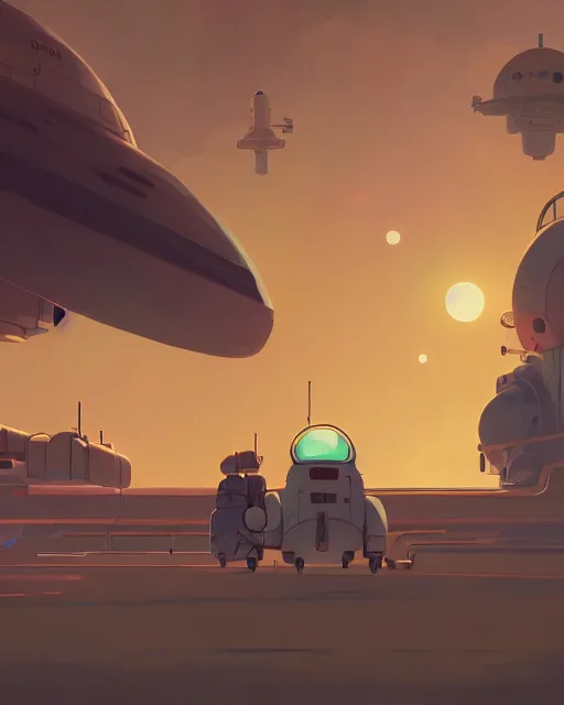 Image similar to landing on the space station settlement, cory loftis, james gilleard, atey ghailan, makoto shinkai, goro fujita, studio ghibli, rim light, exquisite lighting, clear focus, very coherent, plain background, soft painting