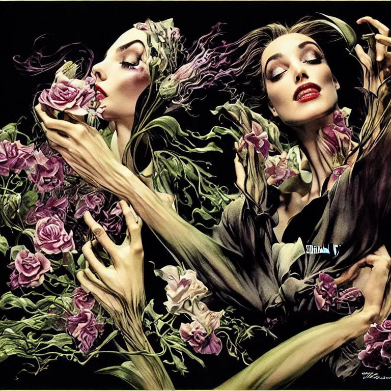 Image similar to fragrance advertising campaign by bernie wrightson