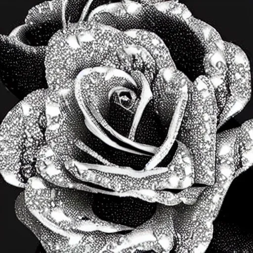 Image similar to diamond encrusted black roses