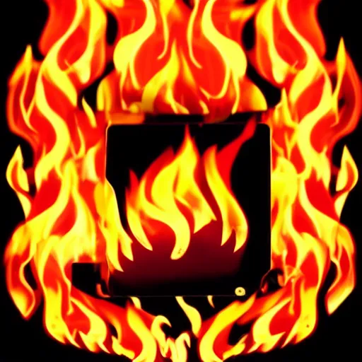 Image similar to an award - winning photograph of minimalistic clean fire flames warning label enamel pin, beautiful cinematic light, behance