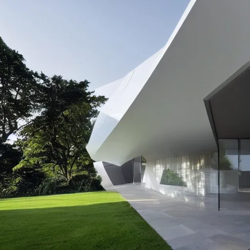 Image similar to house designed by zaha hadid