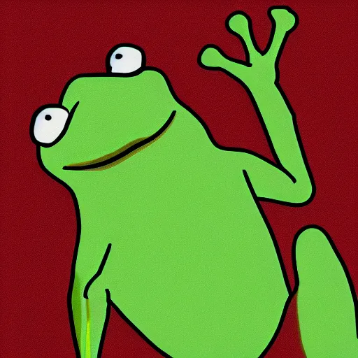 Prompt: Alex Jones as an anthropomorphic frog
