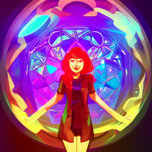 Image similar to skill magic geek inside matrix deepdream radiating a glowing aura stuff loot legends stylized digital illustration video game icon artstation lois van baarle, ilya kuvshinov, rossdraws,