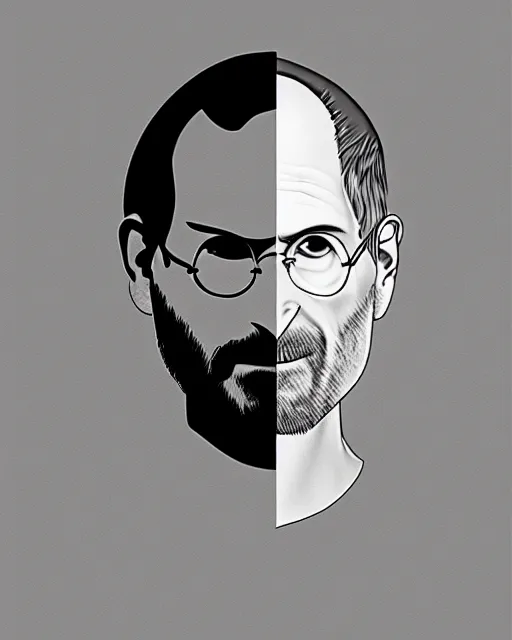 Prompt: steve jobs as kakashi, portrait, intricate, artstation