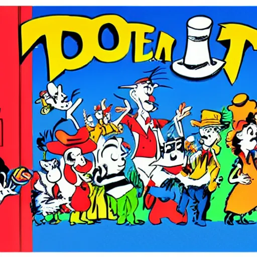 Prompt: toon town by dr. seuss