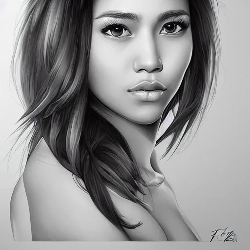 Image similar to portrait of Felicia Hernandez at age of 20, by Artgerm