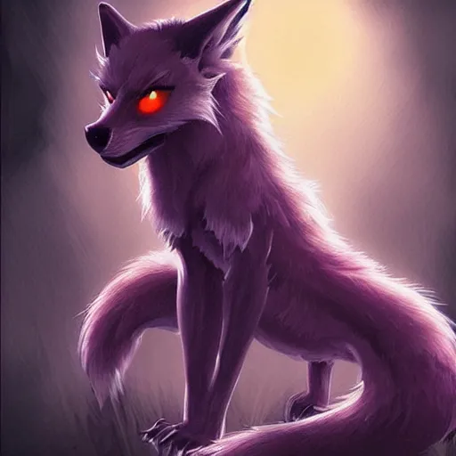 Prompt: gorgeous! werefox! fursona!, furaffinity