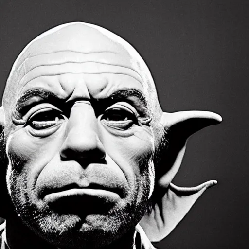 Image similar to joe rogan as yoda