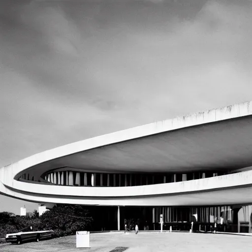 Image similar to A hospital designed by Oscar Niemeyer