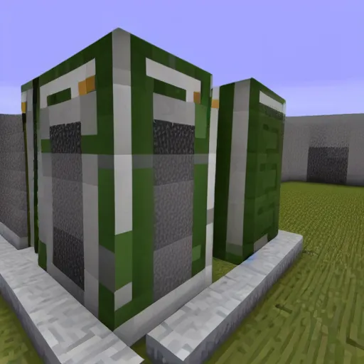 Image similar to A super computer in minecraft