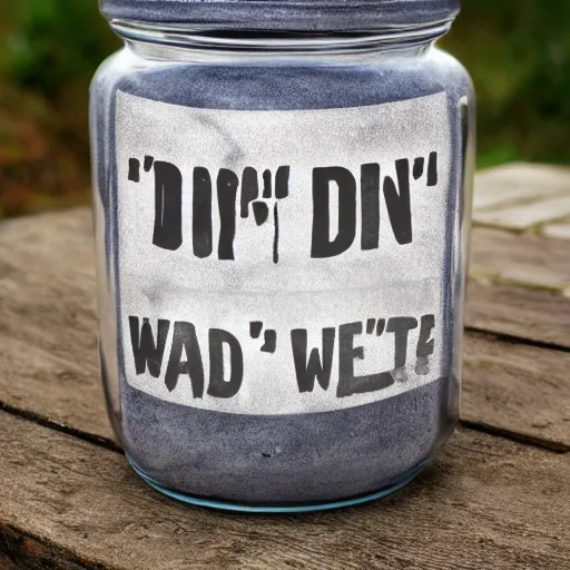 Prompt: a big old jar of I don't give a what