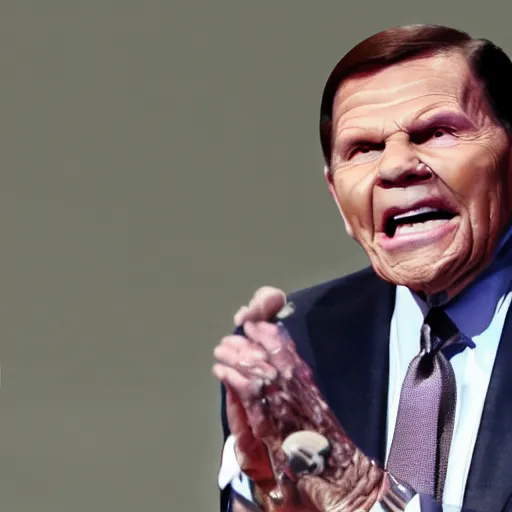 Image similar to kenneth copeland, pace face, death