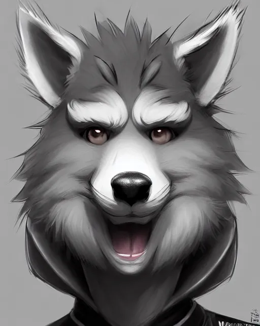 Image similar to character concept art of a cute male anthropomorphic furry | | adorable muzzle, key visual, realistic shaded perfect face, fine details by stanley artgerm lau, wlop, rossdraws, james jean, andrei riabovitchev, marc simonetti, and sakimichan, trending on weasyl