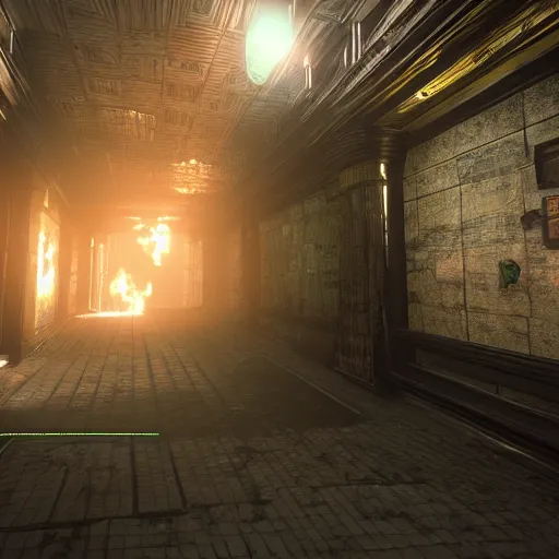 Image similar to lovecraftian fps on unreal engine 5