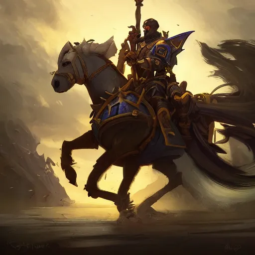 Prompt: a knight riding a horse, yellow theme, bright art masterpiece artstation. 8 k, sharp high quality artwork in style of jose daniel cabrera pena and greg rutkowski, concept art by tooth wu, blizzard warcraft artwork, hearthstone card game artwork, horse rider