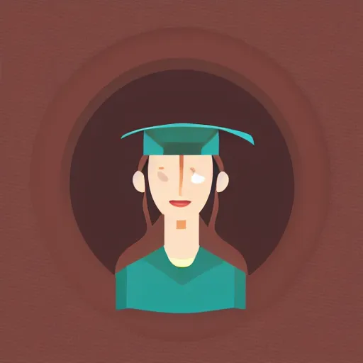 Image similar to a university student, vector art