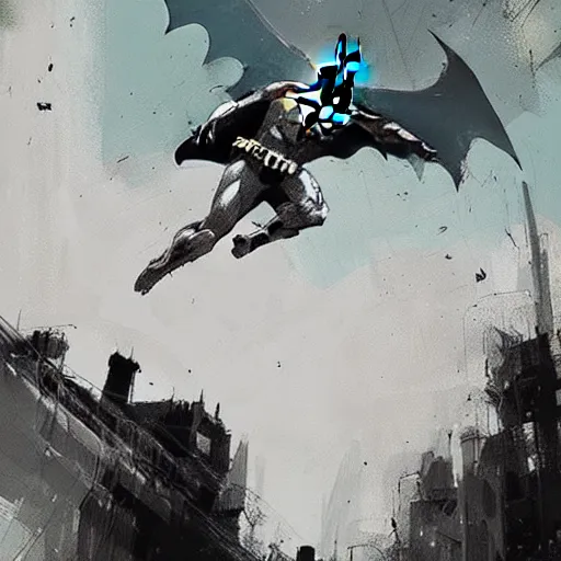 Prompt: batman, painted by Ismail Inceoglu