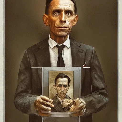 Prompt: amazing lifelike award winning pencil illustration of Joseph Goebbels trending on art station artgerm Greg rutkowski alphonse mucha cinematic