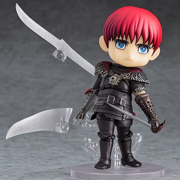 Prompt: Berserk, Guts, An anime Nendoroid of Guts, figurine, detailed product photo