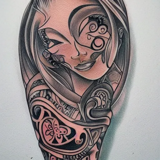 Image similar to art piece from tatoo artist moana best 2 0 1 9 by
