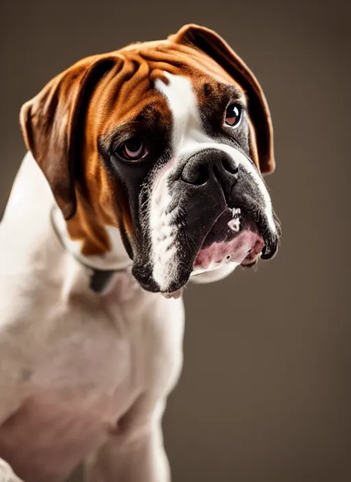 Image similar to film still of a boxer Dog as Sherlock Holmes, 4k