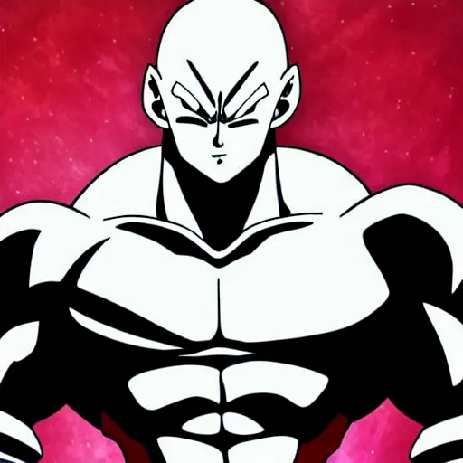 Image similar to jiren the grey from dragon ball super, high quality, amazing, stars in the background, dbz style