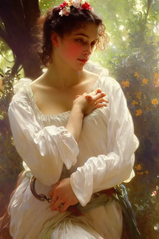 victorian lady, painting by daniel gerhartz, alphonse