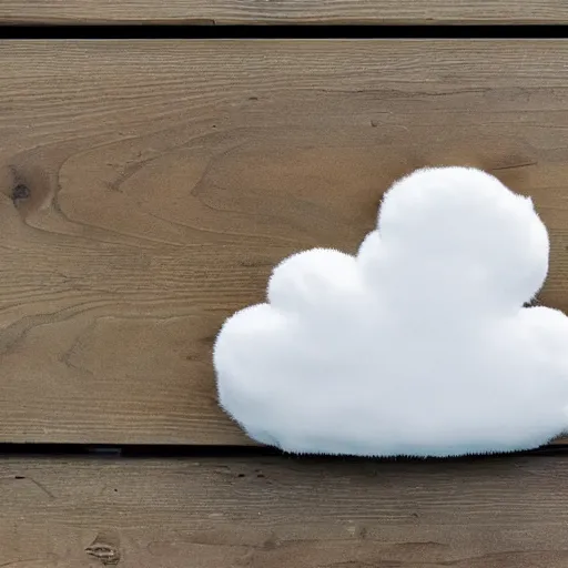 Prompt: a bunny-shaped cloud