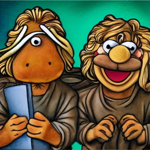 Image similar to biblically accurate angels as Muppets