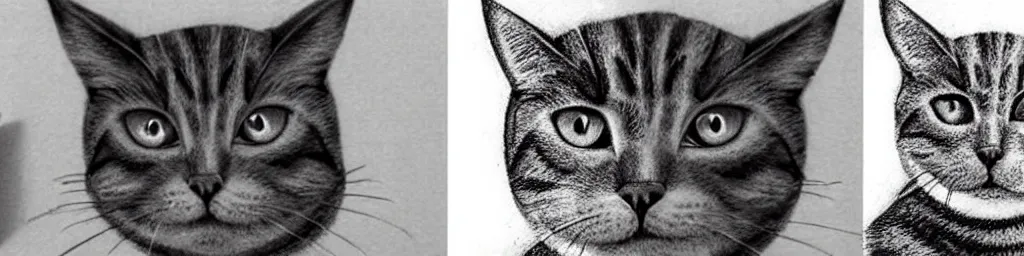 Prompt: infinite series drawing of cat turns into dwayne johnson, mc escher