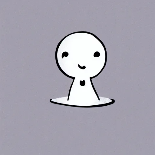 Image similar to cute and simple ghost illustration, friendly