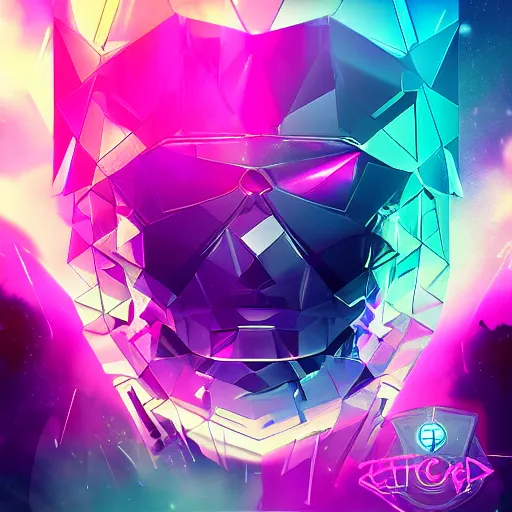 Prompt: gemstone, retrowave epic art, trending on art station