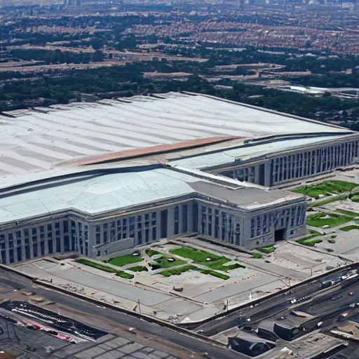 Image similar to a photo of the pentagon taken from a helicopter, ultra realistic,