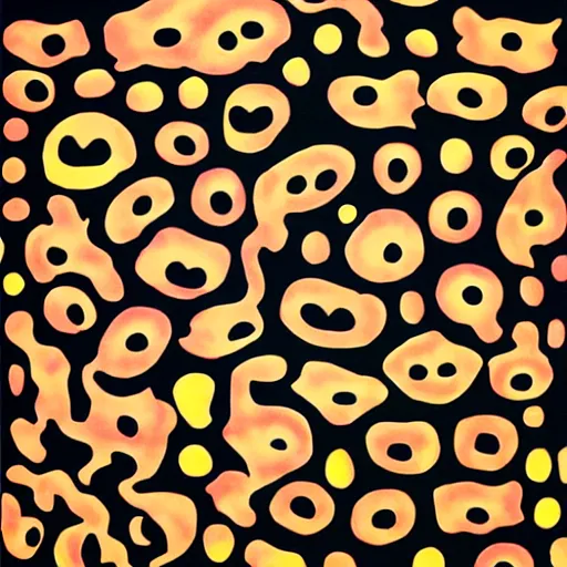 Image similar to poster inspired by Japanese artist yayoi Kusama