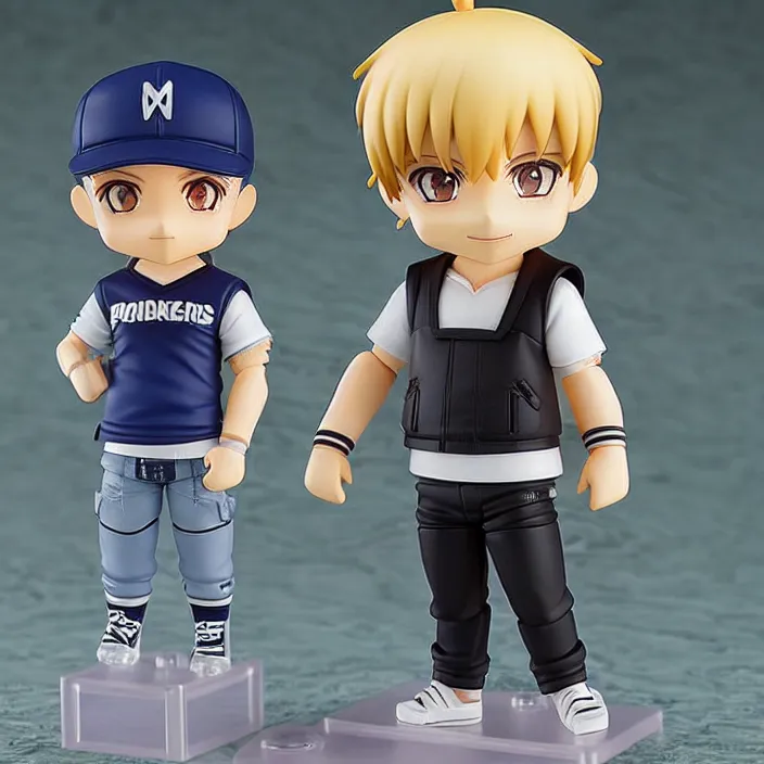 Image similar to a anime nendoroid of Eminem, figurine, product photo, detailed