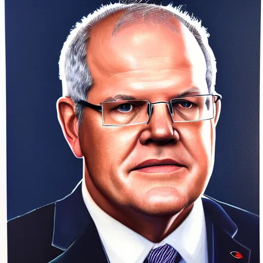 Image similar to portrait of Prime Minister Scott Morrison Portrait, 4K