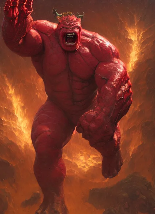 Image similar to brock lesnar as reptilian red hulk wearing scifi armour suit, dynamic action, by lawrence alma - tadema and zdzislaw beksinski and norman rockwell and jack kirby and tom lovell and greg staples, artstation creature art