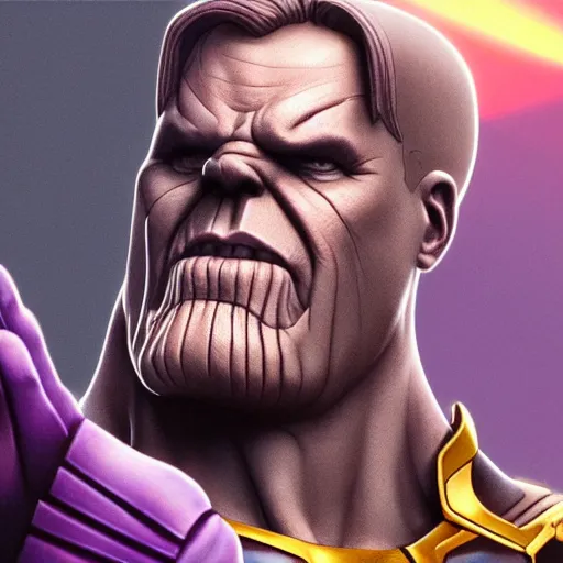 Image similar to thanos, purple skin, josh brolin, clerical clothes, full body shot, realistic, highly detailed