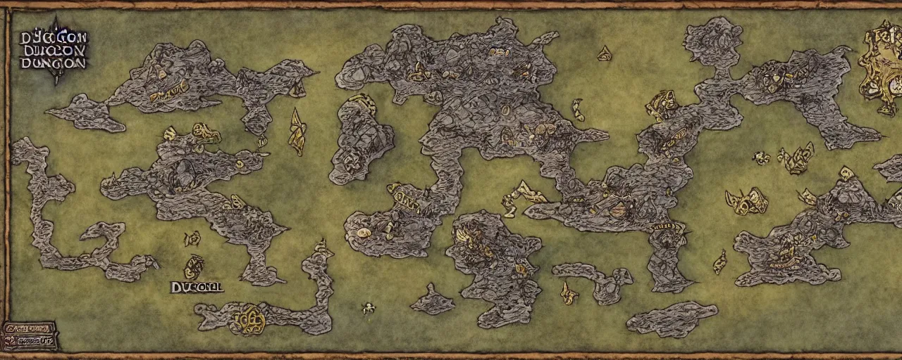 Prompt: d&d fantasy dungeon map