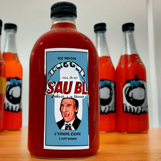 Image similar to saul goodman grill sauce bottle