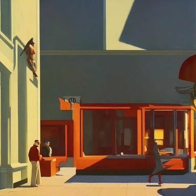 Image similar to another world game, , painted by Edward Hopper, painted by James Gilleard, airbrush