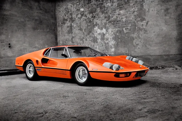 Prompt: stylized poser of a single 1975 Ferrari GTO, ektachrome photograph, volumetric lighting, f8 aperture, cinematic Eastman 5384 film