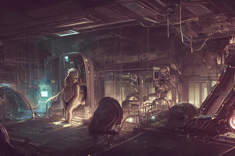 Image similar to hyperrealistic photography of a Space alien prison with humans locked in the cells, hyperdetailed, artstation, cgsociety, 8k, squid monster astronaut, in the style of Jin Kagetsu, James Jean and wlop, highly detailed, vivid colors, sharp focus, intricate concept art, digital painting, ambient lighting, 4k, artstation