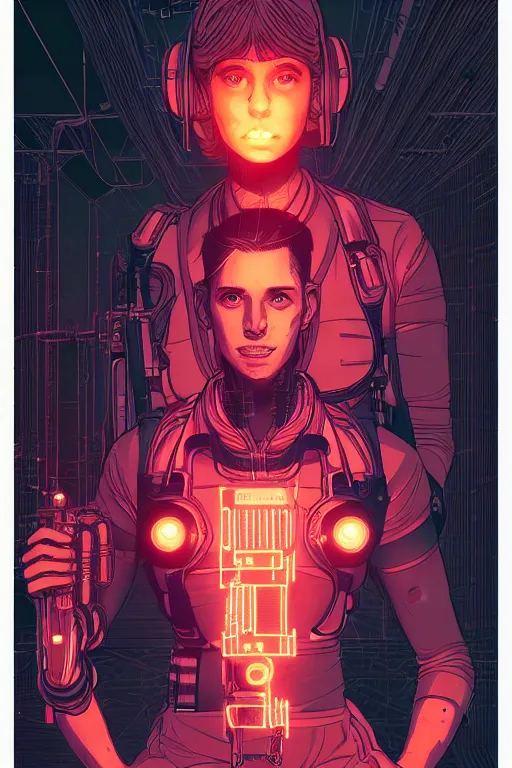 Image similar to portrait of a girl with a biomechanic scale and neon light by Laurie Greasley and Greg Rutkowski , Discodiffusion style, highly detailed, trending on artstation