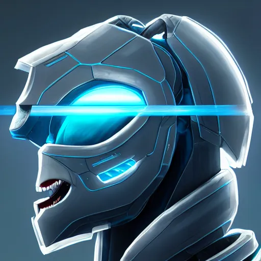 Prompt: cybernetic bottlenose dolphin headshot profile picture, commission on FurAffinity, renowned character illustration, unreal engine