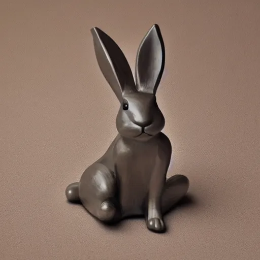 Image similar to rabbit sculpture of a candle - h 8 3 2