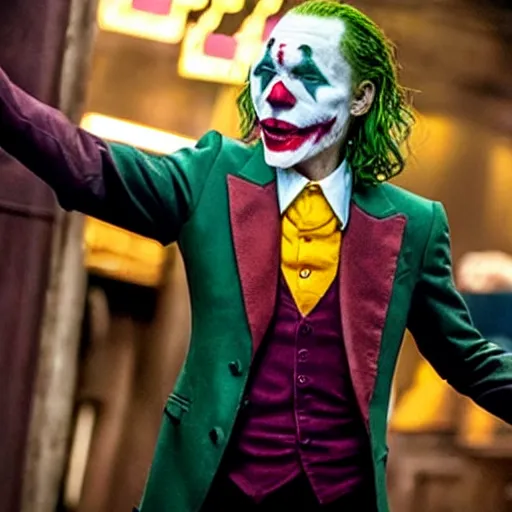 Image similar to still of doge as Joker in new joker film