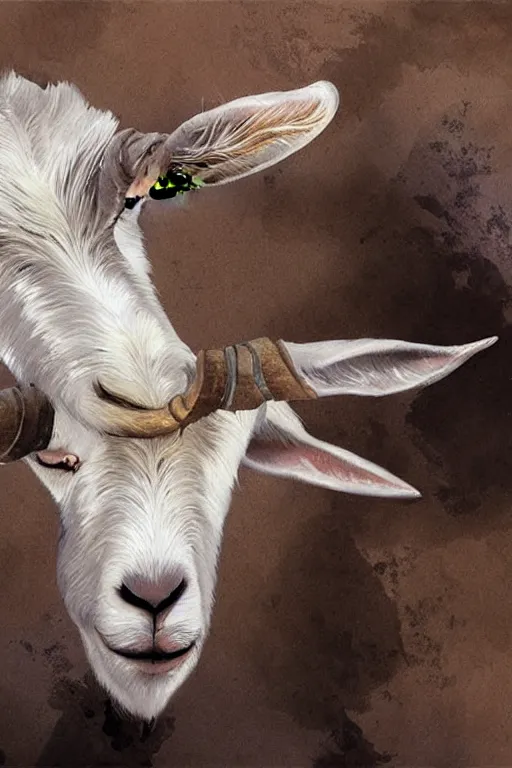 Image similar to illustration of a goat, art by lixin yin